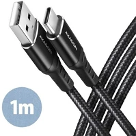 Axagon BUCM-AM10AB Hq usb-c <> usb-a cable 1m black kép