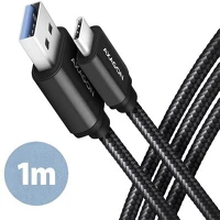 Axagon BUCM3-AM10AB Usb-c 3.2 gen 1 - usb-a 1 m fekete kábel kép