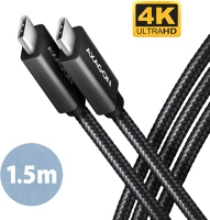 Axagon BUCM32-CM15AB 1,5m type-c fekete adat- és töltőkábel kép