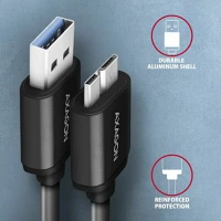 Axagon BUMM3-AM10AB Speed micro-b usb > usb-a 3.2 gen 1m black kép