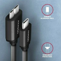 Axagon BUMM3-CM10AB Speed micro-b usb > usb-c 3.2 gen 1m black kép
