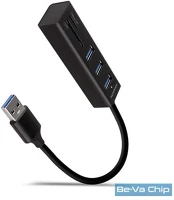 Axagon HMA-CR3A 3-portos usb3.0 hub fekete (sd, microsd) kép