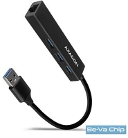 Axagon HMA-GL3A 3-portos usb3.0 rj45 hub fekete kép