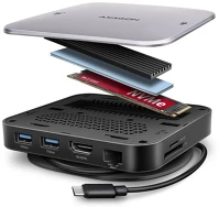 Axagon HMC-UFO Usb-c 10gbps ufo 9in1 hub kép