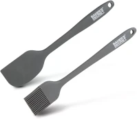 Bakers secret BS40126 2 darabos szilikon ecset és spatula - 21/22 cm - fekete kép