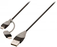Bandridge BBM39400B10 2 az 1-ben Szinkron és Töltő Kábel USB A Dugó - Micro B Dugasz 1.00 m kép