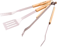 Barbecook BC-ACC-7094 Rozsdamentes acél grill készlet, 100% fsc, fa nyél (bc-acc-7094) kép