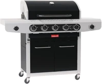 Barbecook BC-GAS-2031 Siesta 612 Black Edition gázgrill, tárolóval, oldalégővel, nyárs kép