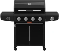 Barbecook BC-GAS-2073 Siesta 412 graphite gázgrill, tárolóval, oldalégővel, 132x56x118cm kép