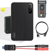 Baseus 1600A, USB, FEKETE Super energy pro autó bikázó/jump starter, 1600a, usb, fekete kép