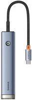 Baseus 1XRJ45, SZÜRKE ultrajoy 5-port hub air dokkoló állomás, 1xhdmi, 2xusb-a, 1xusb-c kép