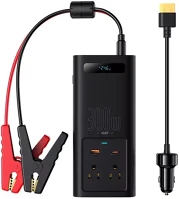 Baseus 300W, 24V, CN / EU, FEKETE Autós inverter 300w, 24v, cn / eu, fekete kép