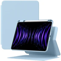 Baseus ARJS040803 minimalist tok álló, bőr hatású aktív flip, ceruza tartó, világoskék kép