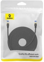 Baseus B0013320B111-09 Ethernet rj45 fonott hálózati kábel cat.7, 10gbps, 20m (fekete) kép