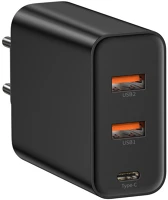 Baseus BS-EU910 / CCFS-G01 Hálózati töltő adapter, 60w, 2 x usb aljzat, usb type-c aljzat kép