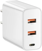 Baseus BS-EU910 / CCFS-G02 Hálózati töltő adapter, 60w, 2 x usb aljzat, usb type-c aljzat kép