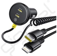 Baseus C00035902121-00 type-c aljzat (27w, pd gyorstöltő + fix spirál type-c - lightning kábel) kép