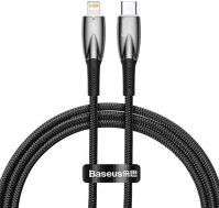 Baseus CADH000001 Glimmer series usb-c - lightning kábel 1m fekete kép