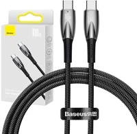 Baseus CADH000701 Glimmer usb-c - usb-c töltőkábel, 100w, 1m (fekete) kép