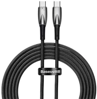 Baseus CADH000801 Glimmer usb-c - usb-c töltőkábel, 100w, 2m (fekete) kép