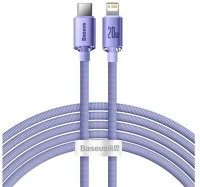 Baseus CAJY000305 Crystal usb-c-lightning kábel, 20w, pd, 2m (lila) kép