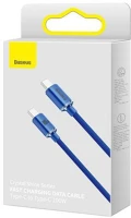 Baseus CAJY000703 Crystal shine usb-c-usb-c kábel, 100w, 2m (kék) kép