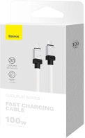 Baseus CAKW000202 Cable usb-c to usb-c  coolplay, 100w, 1m (white) kép