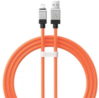 Baseus CAKW000407 BASEUS COOLPLAY adatkábel (USB - lightning 8pin, 2.4A, gyorstöltés támogatás, 100cm, törésgátló) NARANCSSÁRGA kép