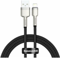 Baseus CALJK-A01 Cafule 1m 2,4a lightning fekete adat- és töltőkábel kép