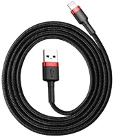 Baseus CALKLF-C19 Cafule 2m 1,5a lightning fekete-piros adat- és töltőkábel kép