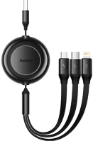 Baseus CAMJ010001 bright mirror 2 usb 3 az 1-ben kábel mikro usb lightning usb-c 3.5a 1.1m kép