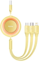 Baseus CAMJ010011 bright mirror 2 usb 3 az 1-ben kábel mikro usb lightning usb-c 3.5 a 1.1m kép