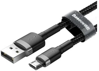 Baseus CAMKLF-BG1 Microusb 1m szürke-fekete kábel kép