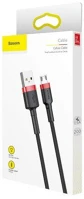 Baseus CAMKLF-C91 Micro usb cafule cable 1.5a 2m red + black kép