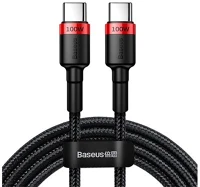 Baseus CATKLF-AL91 Cafule type-c/type-c 100w cable 2m black/red kép