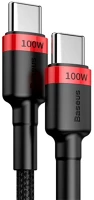 Baseus CATKLF-AL91 Cafule 2m qc 3.0 100w usb c piros-fekete adat- és töltőkábel kép