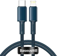Baseus CATLGD-A03 Hoz usb-c-lightning nagy sűrűségű fonott kábel, 20w, 5 a, pd, 2m, kék kép