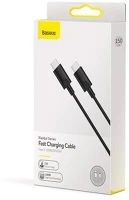 Baseus 100W 1,5M QC Baseus Xiaobai Series 100W 1,5m QC USB-C - USB-C fekete kábel kép