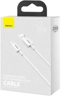 Baseus CATYS-A02 Usb kábel 2 m usb a usb c fehér kép
