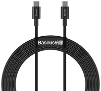 Baseus CATYS-C01 Adatkábel és töltő (type-c - type-c, 100w, 200 cm, törésgátló, pd gyorstöltés támogatás) fekete kép