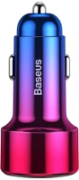 Baseus CCMLC20C-09 Ładowarka samochodowa  magic usb + usb-c qc 4.0  pd 45w (czerwono-niebieska) kép