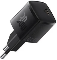 Baseus CCXF000301 Cube pro hálózati töltő type-c aljzat 30w, pd gyorstöltő, fekete kép