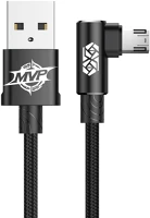 Baseus HU6953156269545 Szövet kábel: baseus mvp - usb / microusb fekete szövet kábel 2m (90 kép