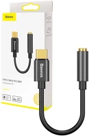 Baseus IN16614 L54 usb-c audioadapter + 3,5 mm-es mini jack (fekete) kép