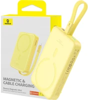 Baseus P10022109Y23-00 Powerbank  magnetic mini 10000mah 20w magsafe (yellow) kép