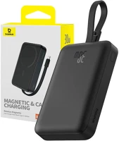 Baseus P1002210B113-00 Magsafe magnetic mini powerbank 10000mah, usb-c, 30w (fekete) kép
