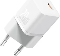 Baseus P10110900213-01 Gan5 mini 20w univerzális hálózati töltő adapter fehér +1m 100w kábel kép