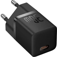 Baseus P10110902113-00 Gan5 mini 30w univerzális hálózati töltő adapter fekete +1m 100w kábel kép