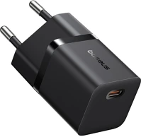 Baseus P10110909113-01 Gan5 mini 25w univerzális hálózati töltő adapter fekete +1m 100w kábel kép