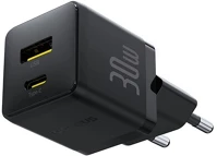 Baseus P1011160A113-00 Palm hálózati töltő usb+type-c aljzat 30w, pd gyorstöltő 3.0, fekete kép